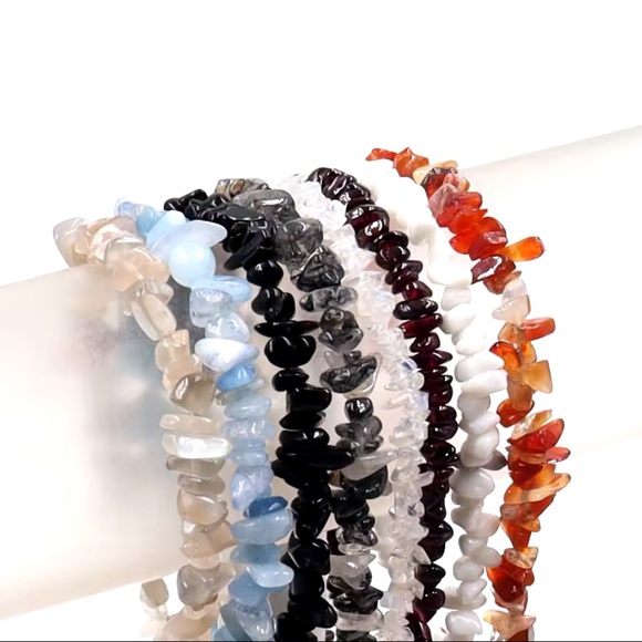 Bracelet And Earrings Set - Lapis Lazuli Natural Healing Stone - Picture 7 of 12